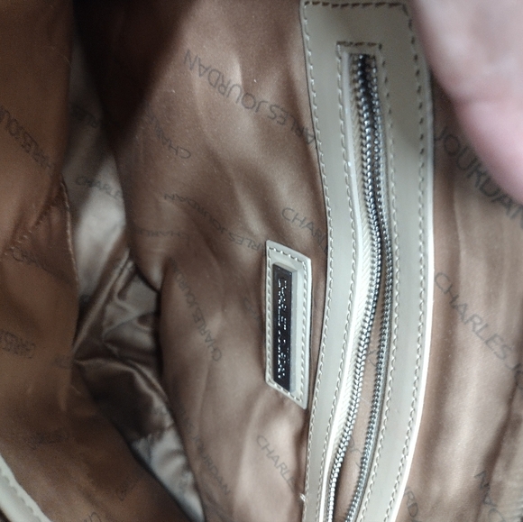 Stylish Beige and Yellow Handbag - Picture 3 of 5